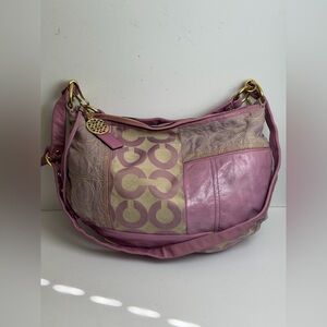 Coach Y2K Ali Patchwork Pieced Hobo Bag in Lilac and Pink Colorway